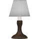 Ellie 9.5 inch Rust Candle Lamp Portable Light