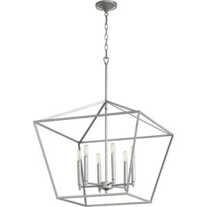 Gabriel 6 Light 24 inch Classic Nickel Nook Ceiling Light, Quorum Home
