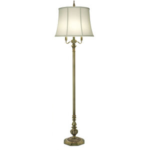 Ellie 67 inch 150.00 watt Antique Brass Floor Lamp Portable Light