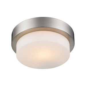 Multi-Family 1 Light 9 inch Pewter Flush Mount Ceiling Light, Damp
