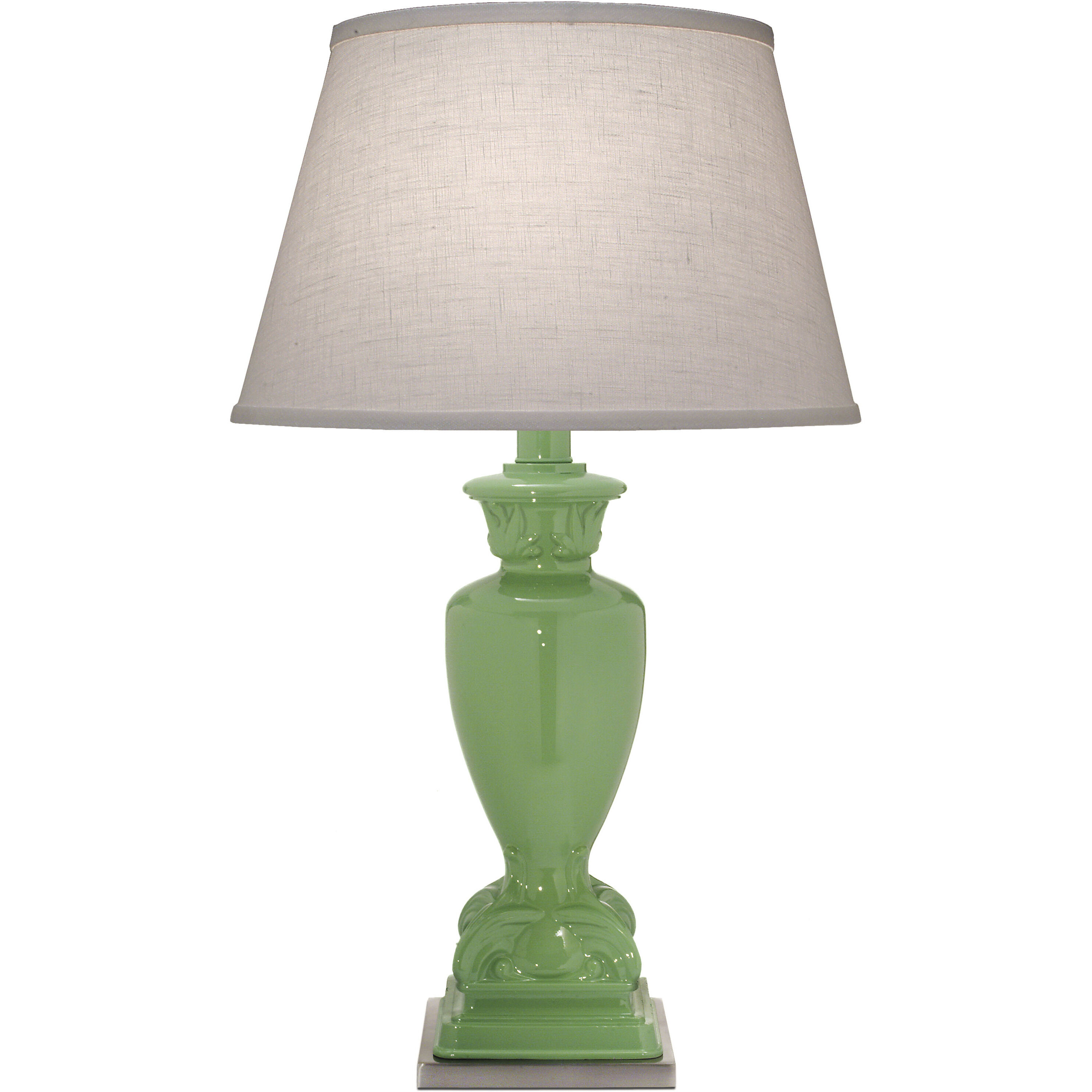 Ellie 28 inch 150 watt Light Green and Satin Nickel Table Lamp Portable Light