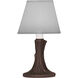 Ellie 9.5 inch Rust Candle Lamp Portable Light