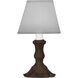 Ellie 9.5 inch Rust Candle Lamp Portable Light