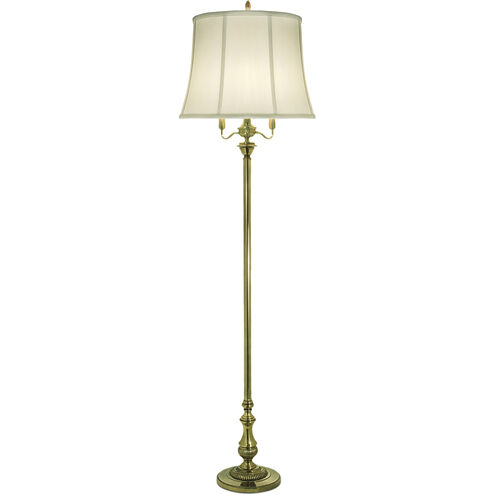 Ellie 64 inch 150 watt Burnished Brass Floor Lamp Portable Light