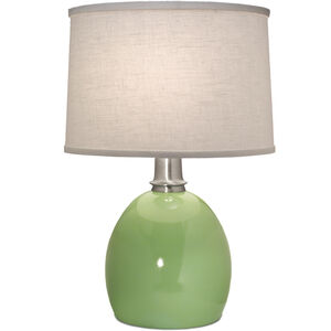Ellie 23 inch 150.00 watt Gloss Light Green and Satin Nickel Table Lamp Portable Light