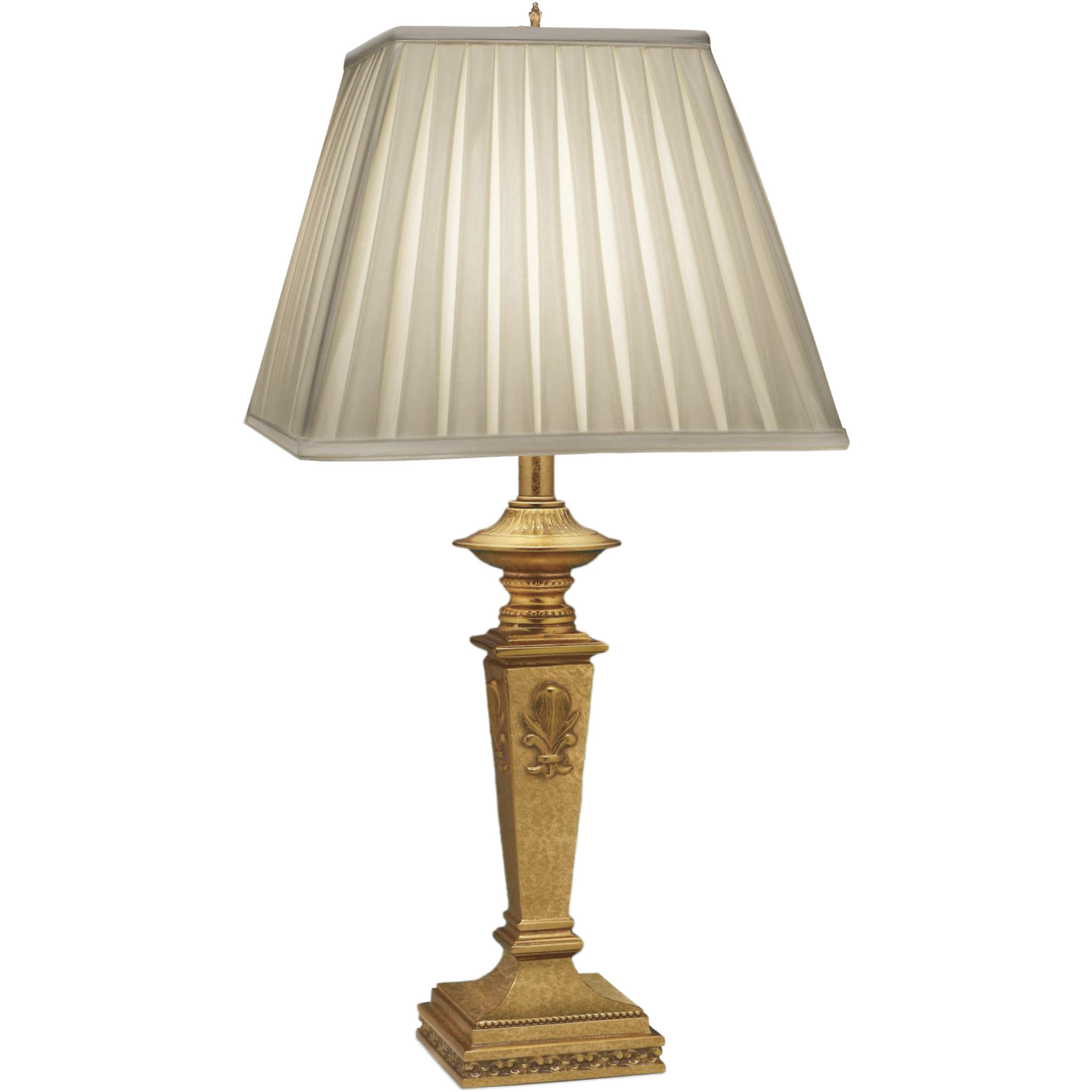 Ellie 32 inch 150 watt French Gold Table Lamp Portable Light, Square