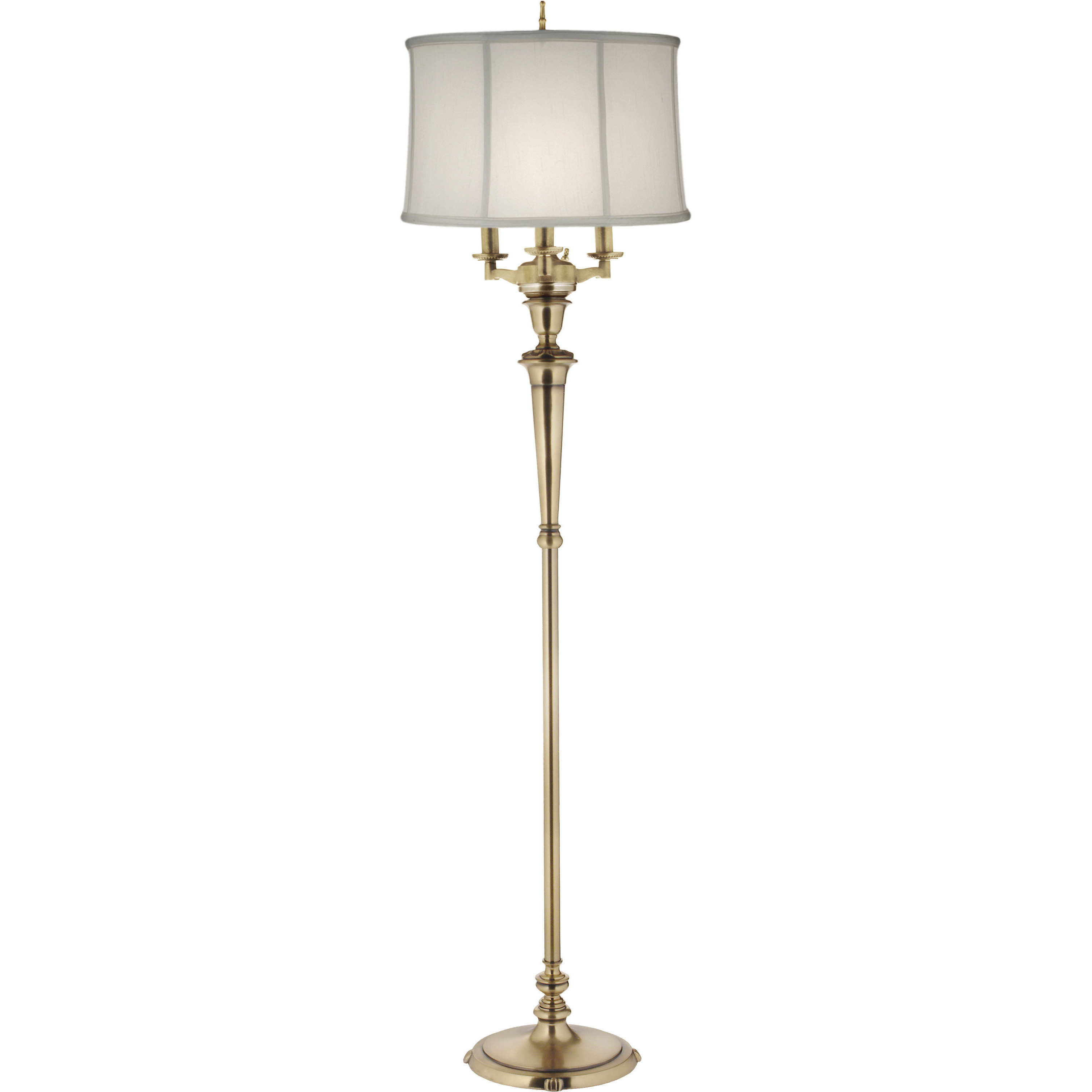 Ellie 63 inch 150 watt Burnished Brass Floor Lamp Portable Light