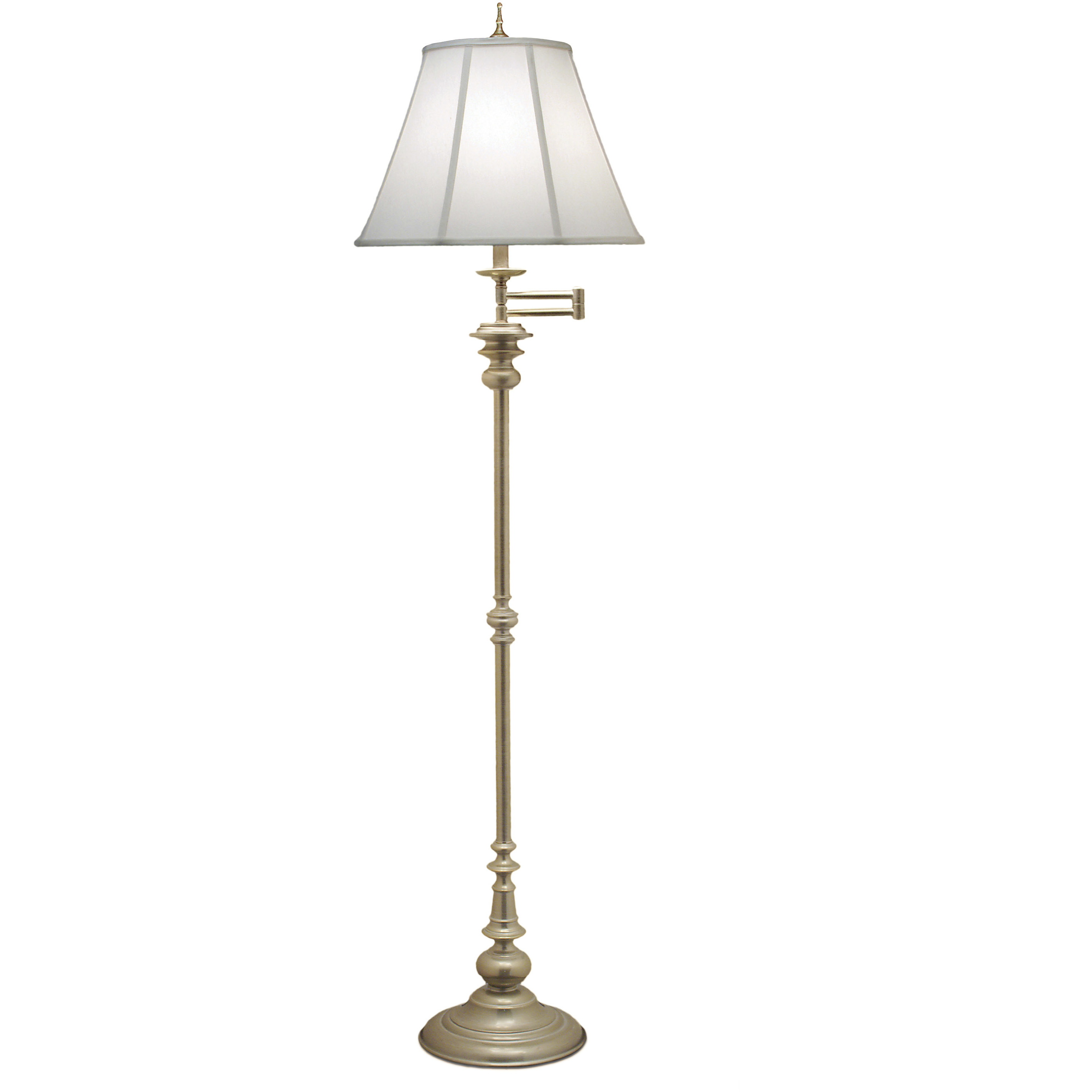 Ellie 67 inch 150 watt Milano Silver Floor Lamp Portable Light