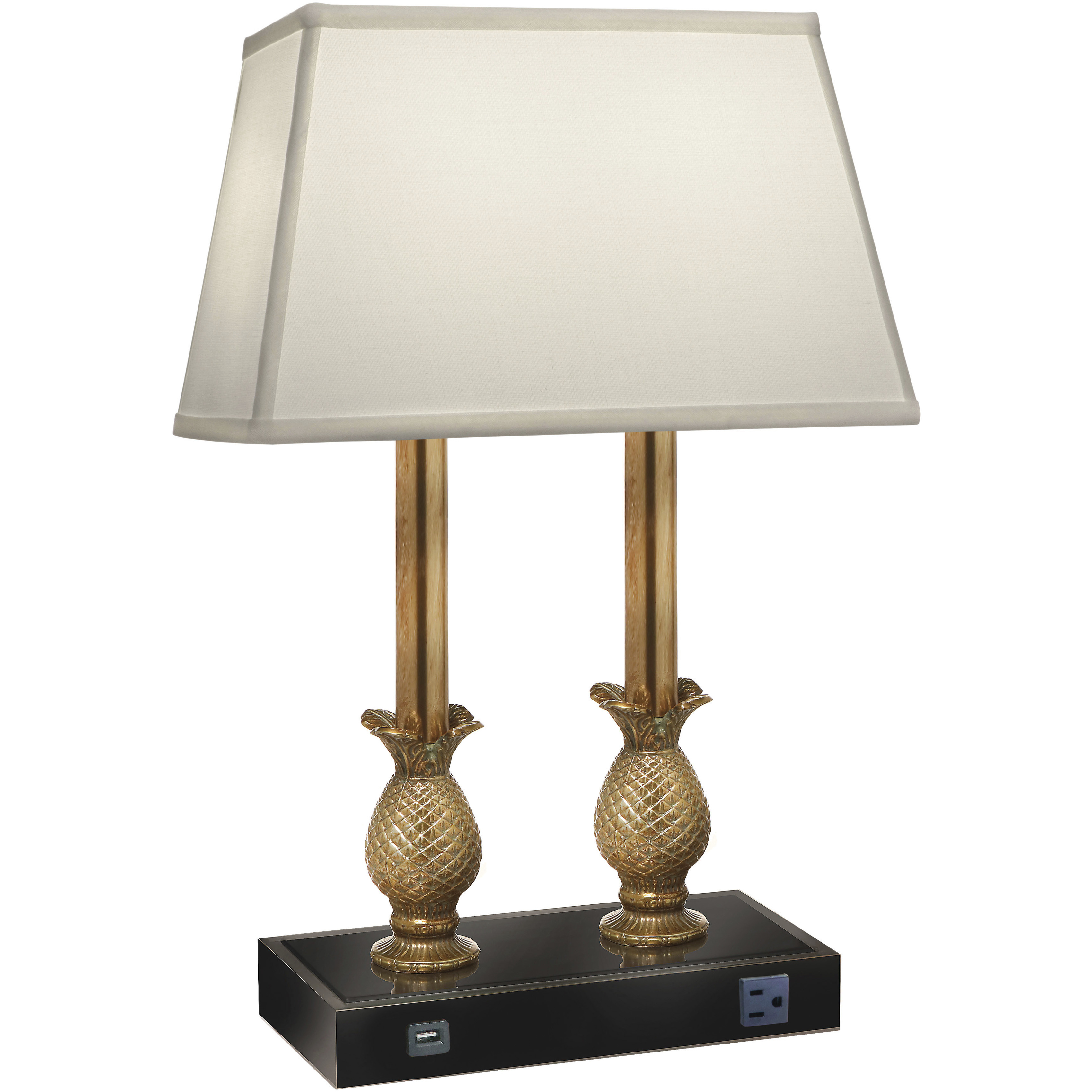 Ellie 23 inch 60 watt Polished Honey Brass and Matte Black Desk Lamp Portable Light