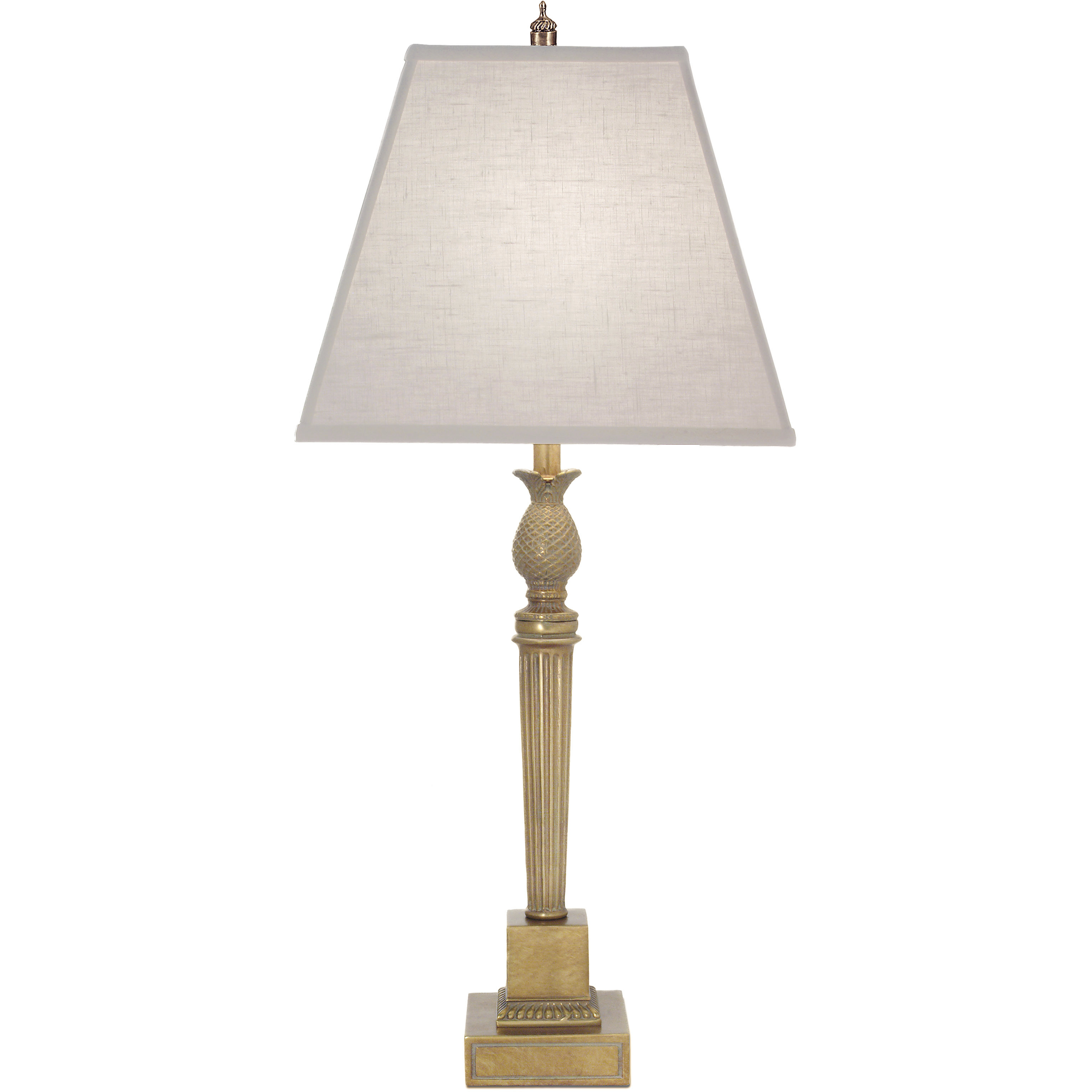 Ellie 33 inch 150 watt Polished Honey Brass Table Lamp Portable Light, Square