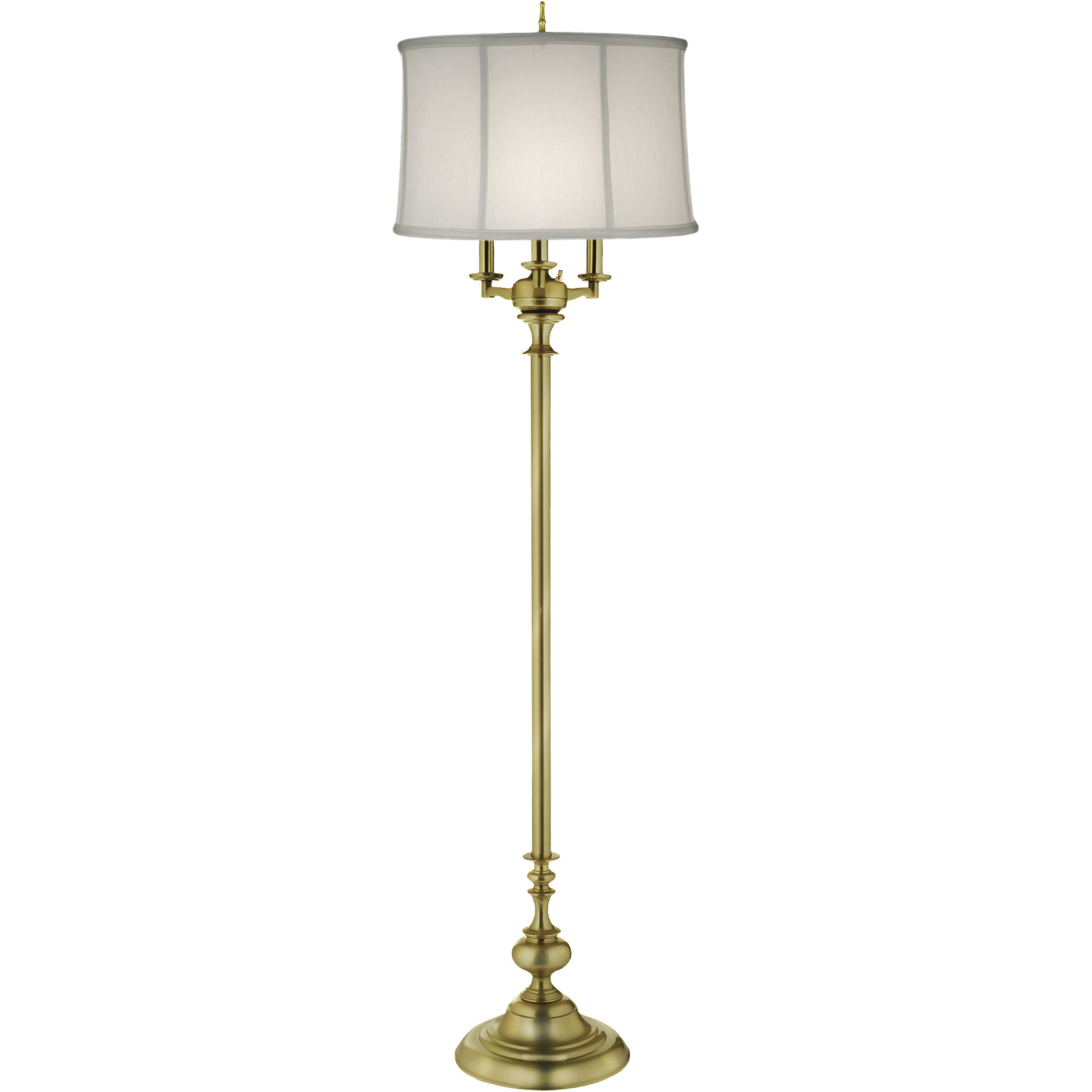 Ellie 62 inch 150 watt Satin Brass Floor Lamp Portable Light