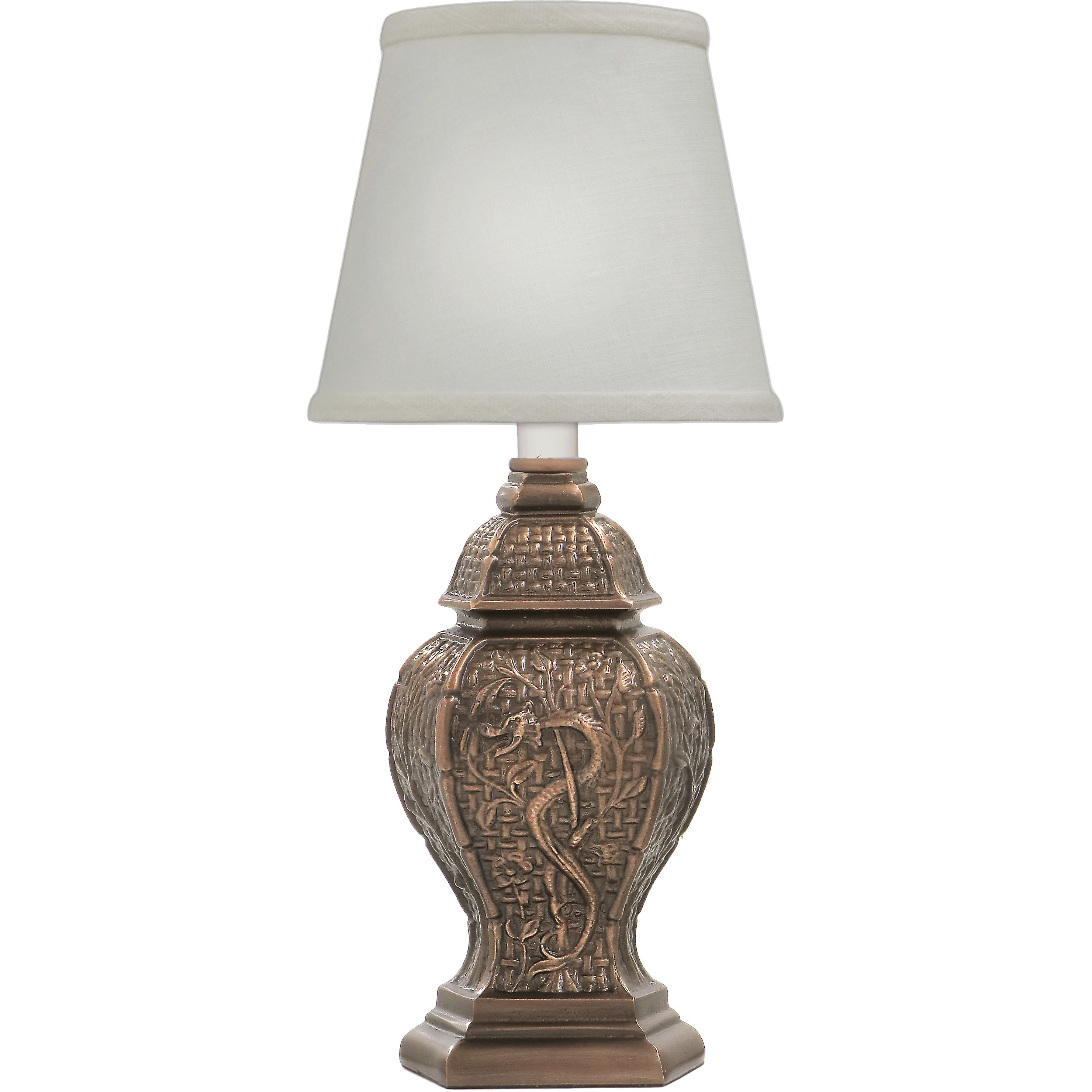 Ellie 13 inch Antique Old Bronze Mini Lamp Portable Light